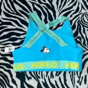 Disney Parks Outdoor Voices X Mickey Mouse Sports Bra Blue SIZE S Tank Top NWT